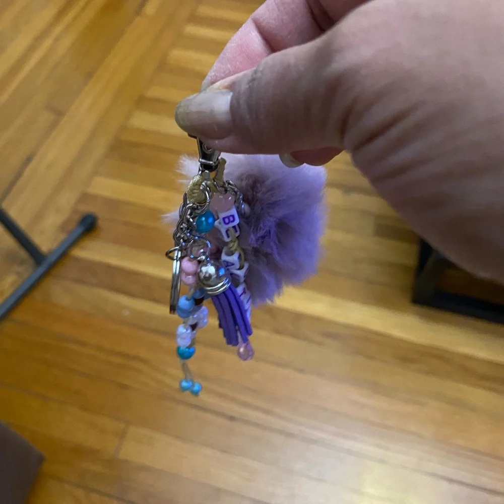 Purse Charm Keychain with an inspiration message Beautiful